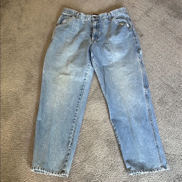 Wolverine Blue Denim Carpenter Style Denim Jeans. Medium Wash. Size 36 X 32. - Picture 1 of 9